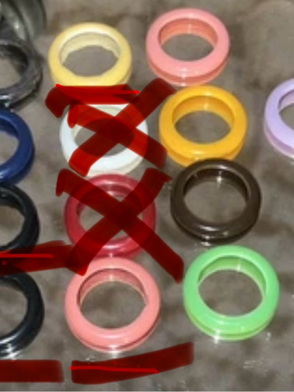 Gucci Multicolor Watch Bezel Rings - Pink Yellow Green Brown Blue White